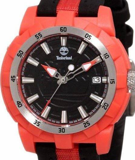 Authentic TIMBERLAND Red & Black Ladies Sports Watch