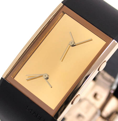 PHILIPPE STARCK By FOSSIL Dual Time Rose Gold Mens Watch