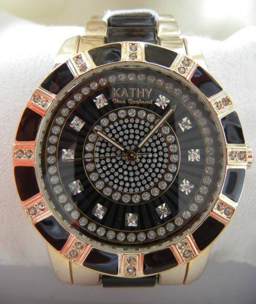 KATHY VAN ZEELAND Crystal Accented Ladies Watch