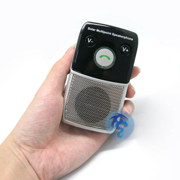 Bluetooth Multipoint Speakerphone Handsfree Car Kit Solar Power for SmartPhone Smart Phone