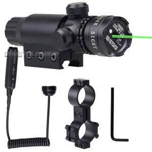 Powerful Point Dot Sight Tactical Green Laser Scope 2 Switch Mount Air Rifle Gun Box