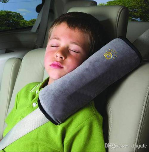 >>CHARCOAL<< Seatbelt Snoozer.  Baby & Child Travel pillow