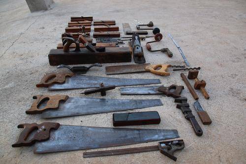 Amazing Find!!! Full Antique Carpenter Tool Box Set