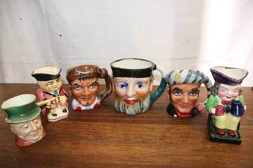 Vintage Toby Jugs Collection of 5