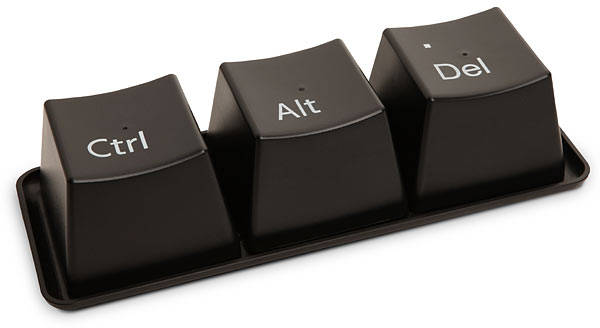 3PC Ctrl Alt Del Novelty Coffee Cups