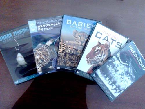 5 New dvd's, wildlife