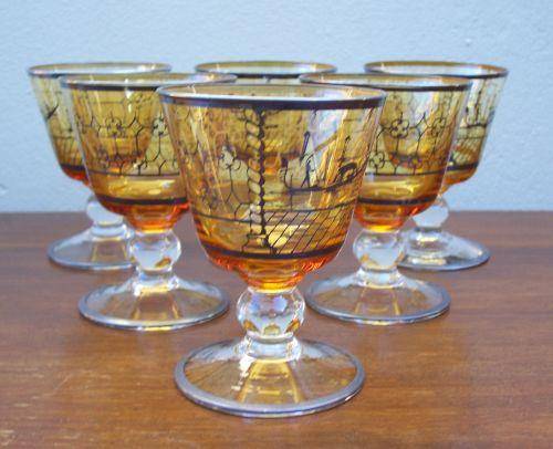 Set of 6 Venetian Glasses