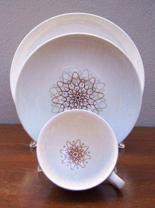 Royal Doulton coffee trio " Desert Star"