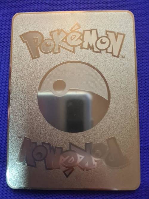 Pokemon - Custom Gold Metal Card - Rainbow Charizard Vmax