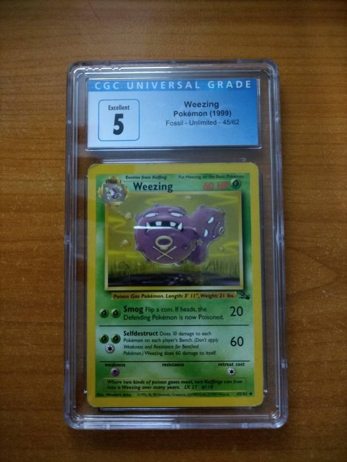 Pokemon Trading Card Game - CGC Graded 5 - Weezing 1999 Fossil Unlimited