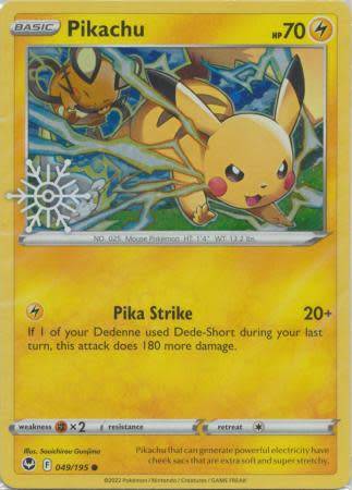 Pokemon Trading Card Game - Pikachu - 049/195 - Pokemon Countdown Calendar Promo
