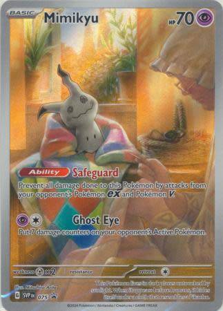 Pokemon Trading Card Game - Mimikyu - SVP075 - Illustration Rare Promo Pokemon Scarlet & Violet Prom
