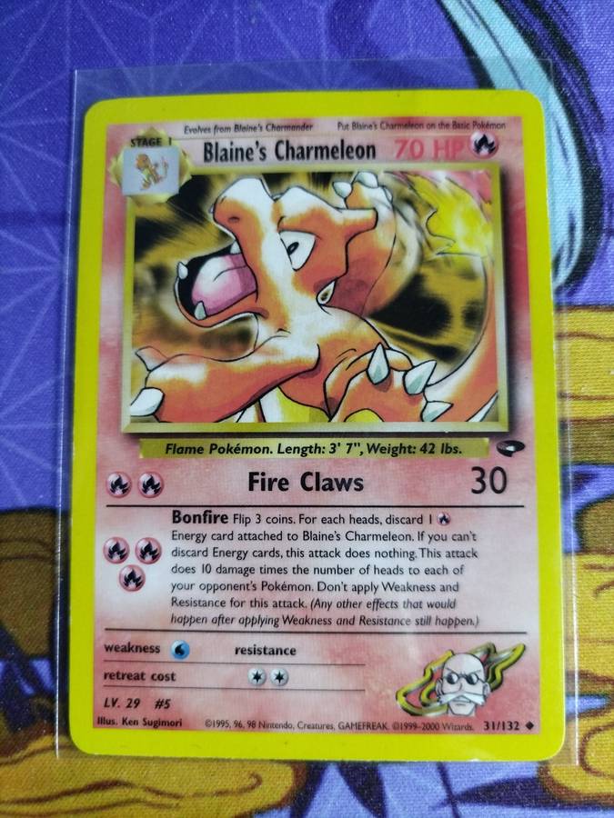 Pokemon Trading Card Game - Blaine`s Charmeleon - 31/132 - Uncommon Unlimited Gym Challenge
