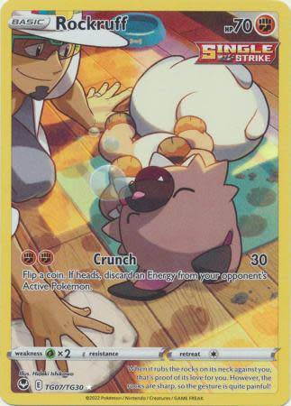 Pokemon Trading Card Game - Rockruff - TG07/TG30 - Holo Rare Sword & Shield: Silver Tempest