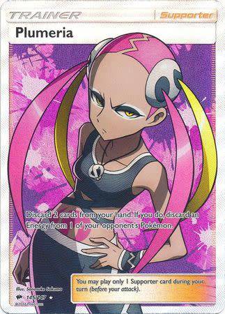 Pokemon Trading Card Game - Plumeria - 145/147 - Full Art Ultra Rare Sun & Moon: Burning Shadows