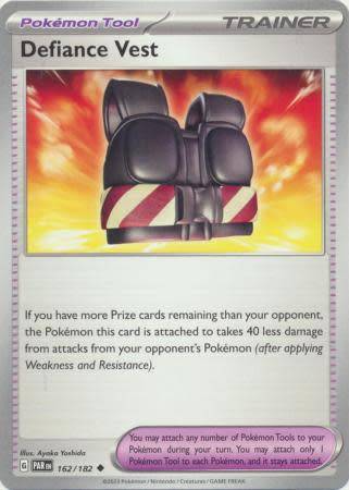 Pokemon Trading Card Game - Defiance Vest - 162/182 - Uncommon Scarlet & Violet: Paradox Rift