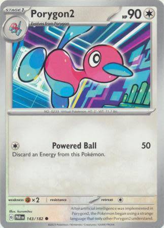 Pokemon Trading Card Game - Porygon2 - 143/182 - Common Scarlet & Violet: Paradox Rift