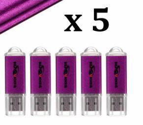 5Pcs Bestrunner 128MB Storage Thumb U Disk USB 2.0 Flash Memory Stick Pen Drive Gift Purple