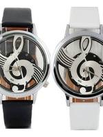 Fashion Men Watch Note Music Notation Leather Quartz Wristwatch Watches Gift Funland