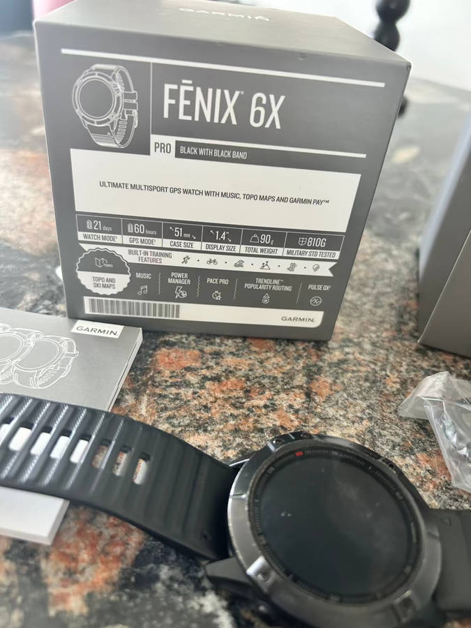Garmin fēnix 6X Pro (Black with Black Band)