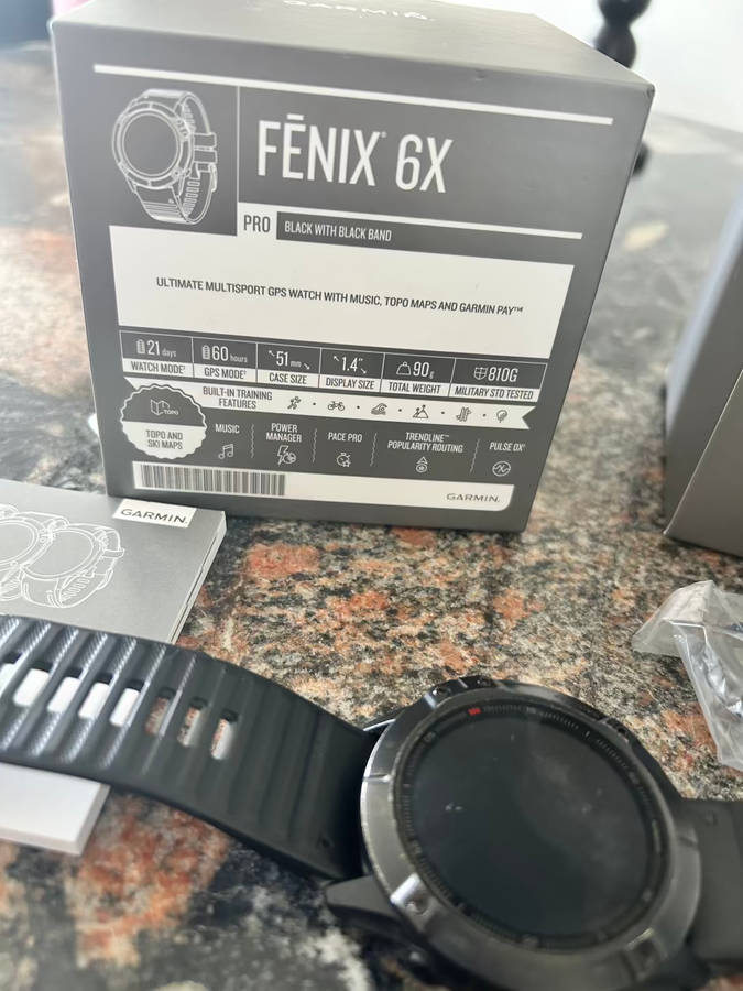 Garmin fēnix 6X Pro (Black with Black Band)