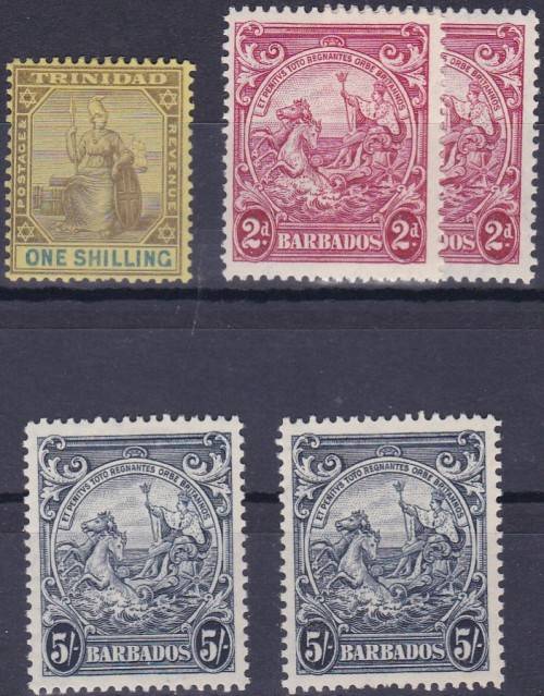 BARBADOS - NICE ASSORTMENT OF SINGLES TO 5 SHILLINGS - FINE M/M & U/M!!!!!