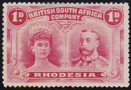 BSAC - KGV DOUBLE HEAD, 1D ROSE RED SINGL STAMP, FINE M/M (LARGISH HINGE BUT FINE) - CV:R600!!!!!