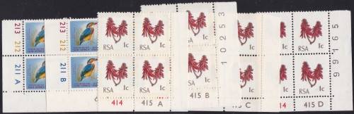 RSA - 1ST DEF ISSUE, 1/2c & 1c SETS OF 2 & 4 CONTROLS, A&B PANES AND A-D PANES - ALL FINE U/M!!!!!