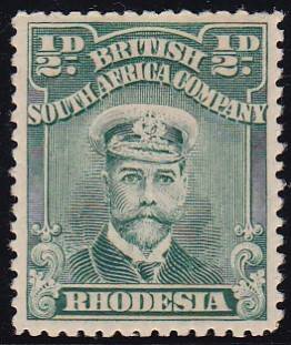 BSAC - KGV ADMIRAL, 1/2D BLUE GREEN SINGLE STAMP, FINE U/M - CV:R180 PLUS!!!!!