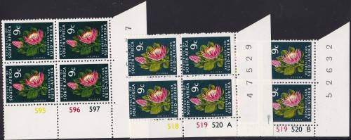 RSA - 1ST DEF ISSUE, 9c PROTEA CONTROLS, 595-596-597 & 518-519-520, A&B PANES - U/M!!!!!