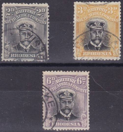 BSAC - KGV ADMIRALS, 2D & 3D & 6D SINGLES, ALL FINE USED - CV:R310!!!!!