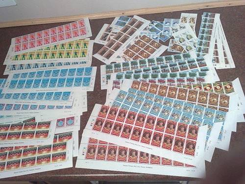 ZIMBABWE-LARGE ASSORTED PROVING BLOCKS,CONTROLS ETC TO CLEAR,FINE UM-SEE PHOTOS