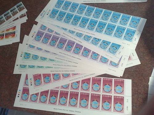 ZIMBABWE-LARGE ASSORTED PROVING BLOCKS,CONTROLS ETC TO CLEAR,FINE UM-SEE PHOTOS