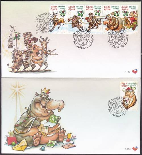 RSA - CHRISTMAS 2006 (JUNGLE BELLS), FDC SET 7.113 & 7.114 - AS NEW!!!!!