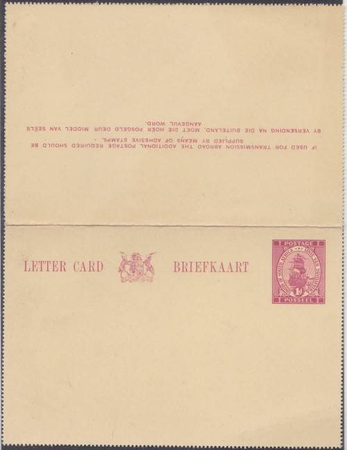 UNION SA - 1D LETTER CARD WITH REPLY CARD - FINE MINT!!!!!