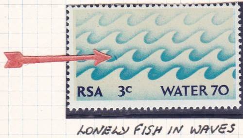RSA - WATER 70 SINGLE, VARIETY=LONELY FISH IN WAVES - U/M!!!!!