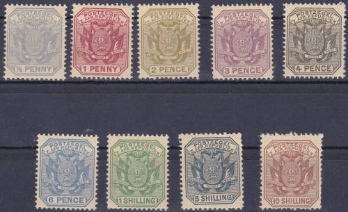 TRANSVAAL - 1895 STAMPS, SET OF SINGLES TO 10 SHILLINGS, FINE U/M - CV:R490!!!!!