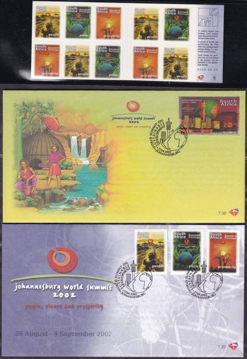 RSA - JHB SUMMIT, FDC 7.36 & 7.37 + FINE U/M BOOKLET - NOT COMMON!!!!!