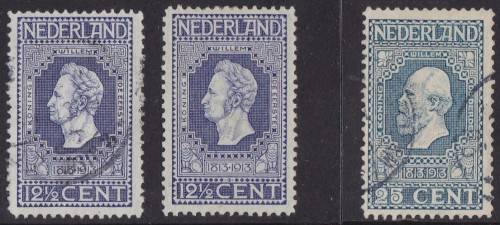 NETHERLANDS - 100TH ANNI OF IND., 12&1/2c FINE M/M & FINE USED SINGLES - CV:R360!!!!!