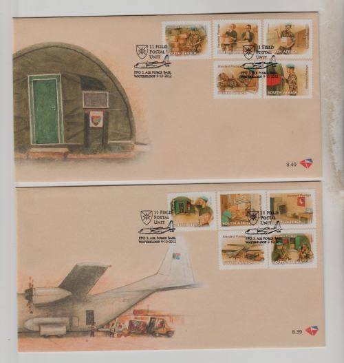RSA-11TH FIELD POSTAL UNIT-SET OF 2 FDC 8.39 AND 8.40-FINE AS NEW