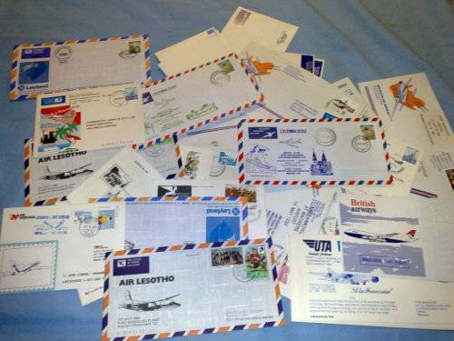 RSA-45 ASSORTED FLIGHT COVERS,MANY ILLUSTRATED,SOME DUPLICATIONS-PAY FOR 40-FIVE ARE FREE