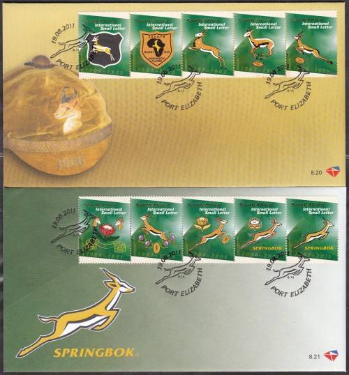 RSA - EVOLUTION OF THE LEGENDARY EMBLEM, FDC SET 8.20 & 8.21 - FINE AS NEW!!!!!