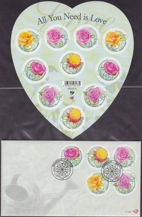 RSA - ALL YOU NEED IS LOVE, FDC 7.145 + U/M FULL SHEET - FINE!!!!!