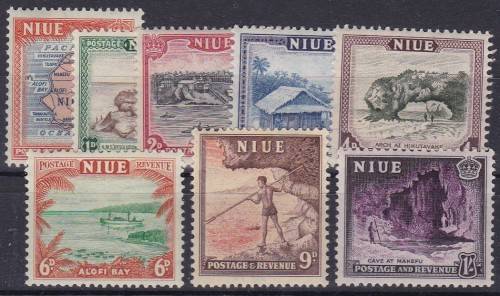 NIUE - 1950 SHORT SET OF SINGLES TO 1/, FINE U/M - CV:R450!!!!!
