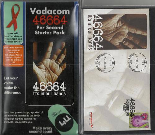 MANDELA -46664 FDC PLUS 46664 STARTER PACKE-NICE COLLECTIBLES!!