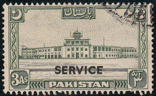 PAKISTAN - 3A SINGLE WITH 'SERVICE' OVERPRINT - FINE USED!!!!!