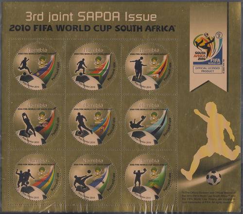 RSA - 2010 FIFA WORLD CUP IN SOUTH AFRICA (3RD JOINT SAPOA ISSUE), FULL SHEET - U/M!!!!!