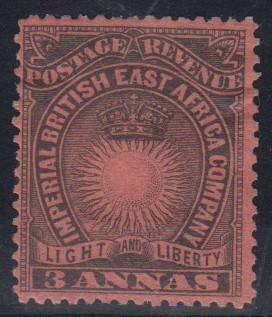 BRITISH EAST AFRICA - 3 ANNAS SINGLE STAMP, FINE M/M - CV:R380!!!!!