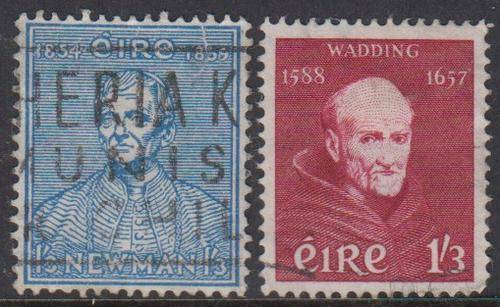 IRELAND - 2 X 1/3 SHILLING SINGLE STAMPS, BOTH FINE USED - CV:R300!!!!!