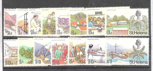 ST.HELENA-COMPLETE DEFINITIVE SET TO ONE POUND-SUPERB UNMOUNTED MINT!!1